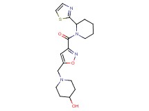 1-[(3-{[2-(1,3-thiazol-2-yl)piperidin-1-yl]carbonyl}isoxazol-5-yl)methyl]piperidin-4-ol