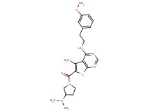 6-{[3-(dimethylamino)-1-pyrrolidinyl]carbonyl}-N-[2-(3-methoxyphenyl)ethyl]-5-methylthieno[2,3-d]pyrimidin-4-amine