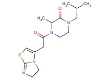 4-(5,6-dihydroimidazo[2,1-b][1,3]thiazol-3-ylacetyl)-1-isobutyl-3-methyl-2-piperazinone
