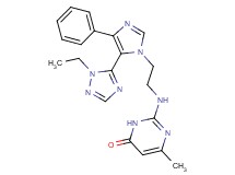 2-({2-[5-(1-ethyl-1H-1,2,4-triazol-5-yl)-4-phenyl-1H-imidazol-1-yl]ethyl}amino)-6-methylpyrimidin-4(3H)-one