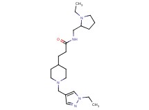 3-{1-[(1-ethyl-1H-pyrazol-4-yl)methyl]-4-piperidinyl}-N-[(1-ethyl-2-pyrrolidinyl)methyl]propanamide
