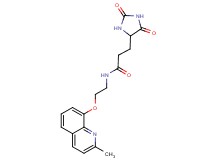 3-(2,5-dioxo-4-imidazolidinyl)-N-{2-[(2-methyl-8-quinolinyl)oxy]ethyl}propanamide