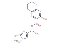2-hydroxy-N-(1-imidazo[2,1-b][1,3]thiazol-6-ylethyl)-5,6,7,8-tetrahydro-3-quinolinecarboxamide