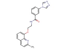 N-{2-[(2-methyl-8-quinolinyl)oxy]ethyl}-3-(4H-1,2,4-triazol-4-yl)benzamide