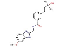 3-(3-hydroxy-3-methylbutyl)-N-[(6-methoxy-1H-benzimidazol-2-yl)methyl]benzamide
