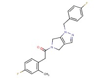 1-(4-fluorobenzyl)-5-[(4-fluoro-2-methylphenyl)acetyl]-1,4,5,6-tetrahydropyrrolo[3,4-c]pyrazole