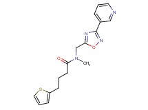 N-methyl-N-{[3-(3-pyridinyl)-1,2,4-oxadiazol-5-yl]methyl}-4-(2-thienyl)butanamide