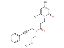 3-(4,6-dimethyl-2-oxopyrimidin-1(2H)-yl)-N-(2-methoxyethyl)-N-(3-phenylprop-2-yn-1-yl)propanamide
