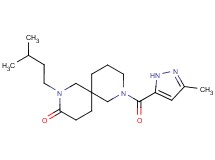 2-(3-methylbutyl)-8-[(3-methyl-1H-pyrazol-5-yl)carbonyl]-2,8-diazaspiro[5.5]undecan-3-one