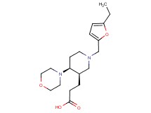 3-{(3R*,4S*)-1-[(5-ethyl-2-furyl)methyl]-4-morpholin-4-ylpiperidin-3-yl}propanoic acid