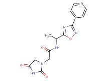 2-(2,4-dioxoimidazolidin-1-yl)-N-[1-(3-pyridin-4-yl-1,2,4-oxadiazol-5-yl)ethyl]acetamide