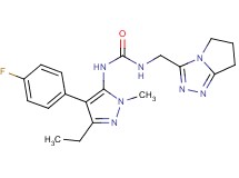 N-(6,7-dihydro-5H-pyrrolo[2,1-c][1,2,4]triazol-3-ylmethyl)-N'-[3-ethyl-4-(4-fluorophenyl)-1-methyl-1H-pyrazol-5-yl]urea