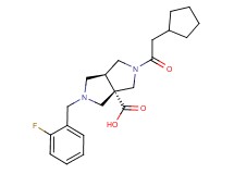 (3aS*,6aS*)-2-(cyclopentylacetyl)-5-(2-fluorobenzyl)hexahydropyrrolo[3,4-c]pyrrole-3a(1H)-carboxylic acid
