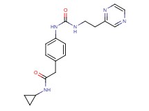 N-cyclopropyl-2-[4-({[(2-pyrazin-2-ylethyl)amino]carbonyl}amino)phenyl]acetamide