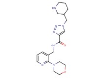 N-[(2-morpholin-4-ylpyridin-3-yl)methyl]-1-(piperidin-3-ylmethyl)-1H-1,2,3-triazole-4-carboxamide