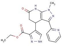 ethyl 4-(1-methyl-6-oxo-3-pyridin-2-yl-4,5,6,7-tetrahydro-1H-pyrazolo[3,4-b]pyridin-4-yl)-1H-pyrazole-3-carboxylate