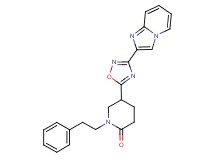 5-(3-imidazo[1,2-a]pyridin-2-yl-1,2,4-oxadiazol-5-yl)-1-(2-phenylethyl)-2-piperidinone