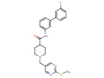 N-(3'-fluoro-3-biphenylyl)-1-{[2-(methylthio)-5-pyrimidinyl]methyl}-4-piperidinecarboxamide