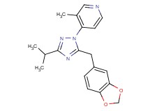 4-[5-(1,3-benzodioxol-5-ylmethyl)-3-isopropyl-1H-1,2,4-triazol-1-yl]-3-methylpyridine
