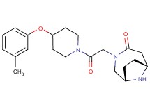 rel-(1S,6R)-3-{2-[4-(3-methylphenoxy)-1-piperidinyl]-2-oxoethyl}-3,9-diazabicyclo[4.2.1]nonan-4-one hydrochloride