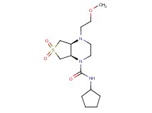 (4aS*,7aR*)-N-cyclopentyl-4-(2-methoxyethyl)hexahydrothieno[3,4-b]pyrazine-1(2H)-carboxamide 6,6-dioxide