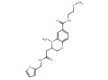 3-{2-[(2-furylmethyl)amino]-2-oxoethyl}-N-(2-methoxyethyl)-4-methyl-3,4-dihydro-2H-1,4-benzoxazine-6-carboxamide