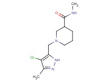 1-[(4-chloro-3-methyl-1H-pyrazol-5-yl)methyl]-N-methylpiperidine-3-carboxamide