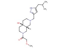 (4aR*,8aR*)-2-[(5-isobutyl-1H-pyrazol-3-yl)methyl]-7-(methoxyacetyl)octahydro-2,7-naphthyridin-4a(2H)-ol
