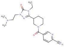 5-[(3-{1-[2-(dimethylamino)ethyl]-4-ethyl-5-oxo-4,5-dihydro-1H-1,2,4-triazol-3-yl}piperidin-1-yl)carbonyl]pyridine-2-carbonitrile