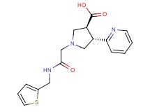 (3S*,4S*)-1-{2-oxo-2-[(2-thienylmethyl)amino]ethyl}-4-pyridin-2-ylpyrrolidine-3-carboxylic acid