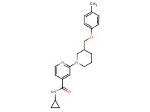 N-cyclopropyl-2-{3-[(4-methylphenoxy)methyl]-1-piperidinyl}isonicotinamide