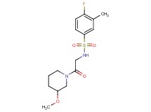 4-fluoro-N-[2-(3-methoxy-1-piperidinyl)-2-oxoethyl]-3-methylbenzenesulfonamide