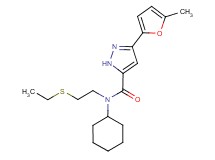 N-cyclohexyl-N-[2-(ethylthio)ethyl]-3-(5-methyl-2-furyl)-1H-pyrazole-5-carboxamide
