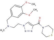(3,4-dimethoxybenzyl)methyl{2-[4-(4-thiomorpholinylcarbonyl)-1H-1,2,3-triazol-1-yl]ethyl}amine