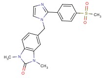 1,3-dimethyl-5-({2-[4-(methylsulfonyl)phenyl]-1H-imidazol-1-yl}methyl)-1,3-dihydro-2H-benzimidazol-2-one