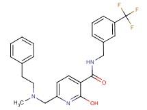 2-hydroxy-6-{[methyl(2-phenylethyl)amino]methyl}-N-[3-(trifluoromethyl)benzyl]nicotinamide