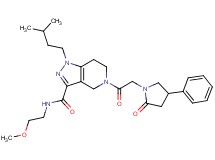 N-(2-methoxyethyl)-1-(3-methylbutyl)-5-[(2-oxo-4-phenyl-1-pyrrolidinyl)acetyl]-4,5,6,7-tetrahydro-1H-pyrazolo[4,3-c]pyridine-3-carboxamide