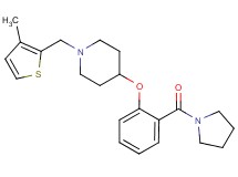 1-[(3-methyl-2-thienyl)methyl]-4-[2-(1-pyrrolidinylcarbonyl)phenoxy]piperidine
