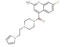 7-fluoro-2-methyl-4-({4-[2-(1H-pyrrol-1-yl)ethyl]-1-piperazinyl}carbonyl)quinoline