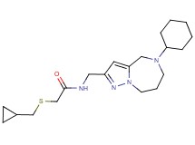 N-[(5-cyclohexyl-5,6,7,8-tetrahydro-4H-pyrazolo[1,5-a][1,4]diazepin-2-yl)methyl]-2-[(cyclopropylmethyl)thio]acetamide
