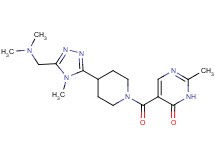 5-[(4-{5-[(dimethylamino)methyl]-4-methyl-4H-1,2,4-triazol-3-yl}piperidin-1-yl)carbonyl]-2-methylpyrimidin-4(3H)-one