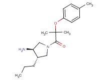 (3R*,4S*)-1-[2-methyl-2-(4-methylphenoxy)propanoyl]-4-propylpyrrolidin-3-amine