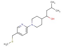 3-methyl-1-(1-{5-[(methylthio)methyl]-2-pyridinyl}-4-piperidinyl)-1-butanol