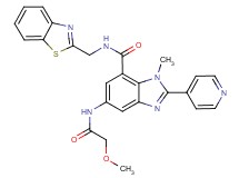 N-(1,3-benzothiazol-2-ylmethyl)-5-[(methoxyacetyl)amino]-1-methyl-2-(4-pyridinyl)-1H-benzimidazole-7-carboxamide