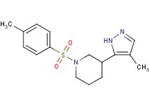1-[(4-methylphenyl)sulfonyl]-3-(4-methyl-1H-pyrazol-5-yl)piperidine