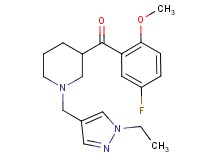 {1-[(1-ethyl-1H-pyrazol-4-yl)methyl]-3-piperidinyl}(5-fluoro-2-methoxyphenyl)methanone