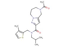 5-acetyl-N-isobutyl-N-[(3-methyl-2-thienyl)methyl]-5,6,7,8-tetrahydro-4H-pyrazolo[1,5-a][1,4]diazepine-2-carboxamide
