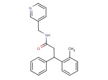 3-(2-methylphenyl)-3-phenyl-N-(3-pyridinylmethyl)propanamide