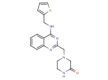 4-({4-[(2-thienylmethyl)amino]-2-quinazolinyl}methyl)-2-piperazinone