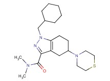 1-(cyclohexylmethyl)-N,N-dimethyl-5-(4-thiomorpholinyl)-4,5,6,7-tetrahydro-1H-indazole-3-carboxamide